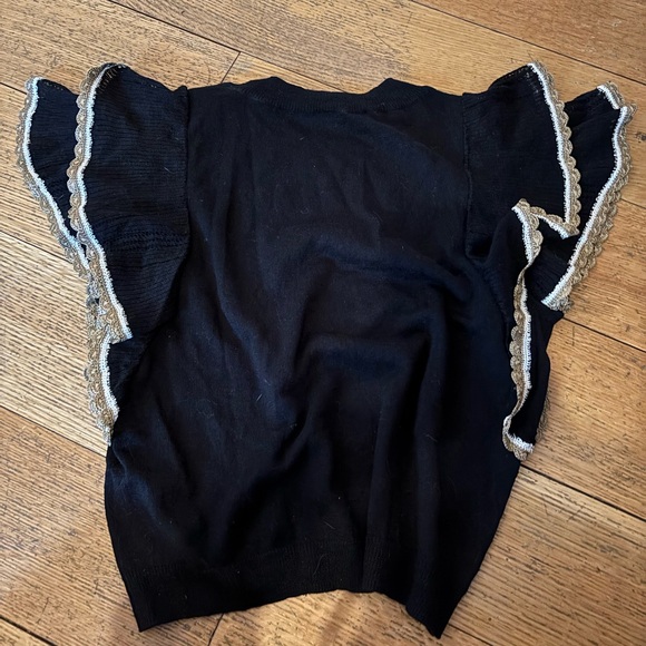 Veronica Beard Ruffle Knit Top - Picture 2 of 2